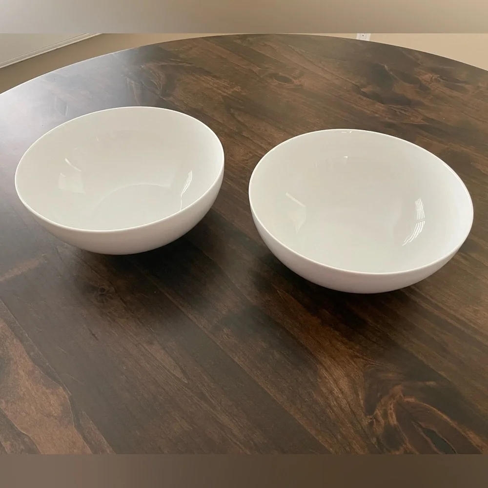 Crate&Barrel Porcelain Serving Bowls - Set of Two